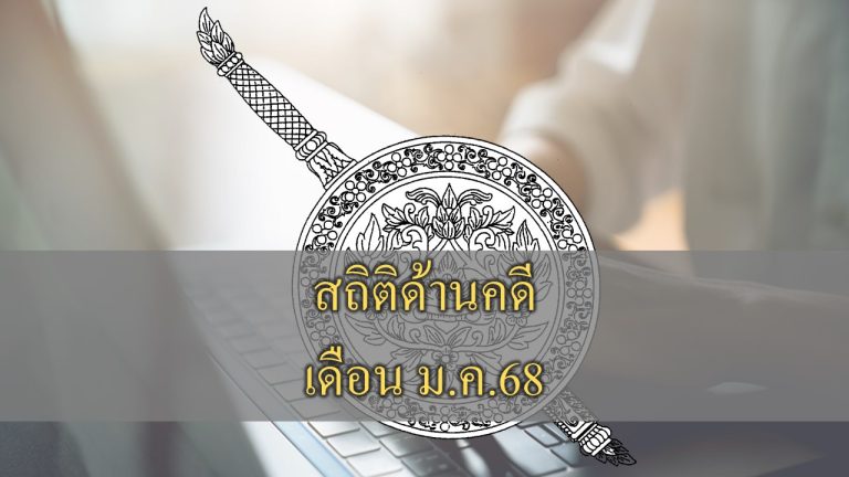 สถิติด้านคดีเดือน มกราคม 2568