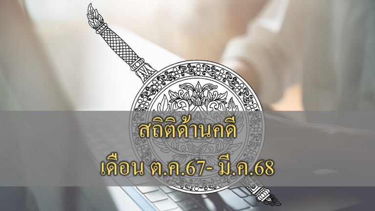สถิติด้านคดี ต.ค.67 – มี.ค.68